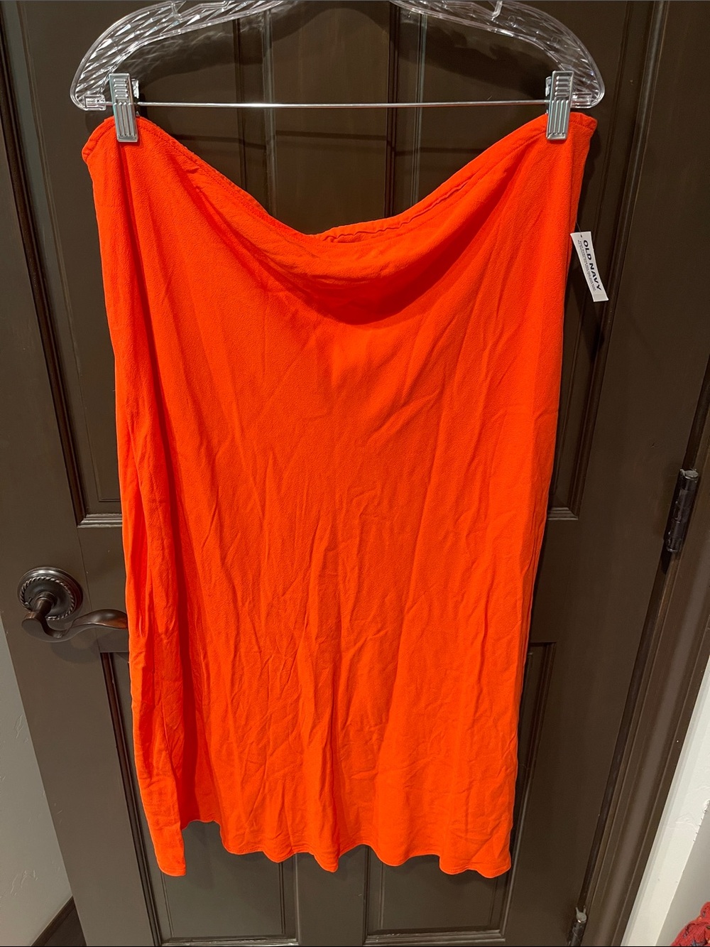Old Navy Bright Orange Midi Skirt